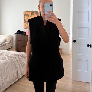 Givenchy Black Sleeveless Blazer Vest